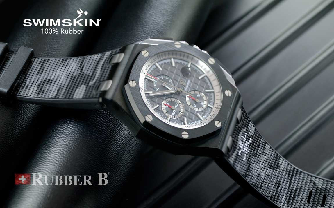 Rubber B strap SwimSkin Twill  APC44 Urban Camo