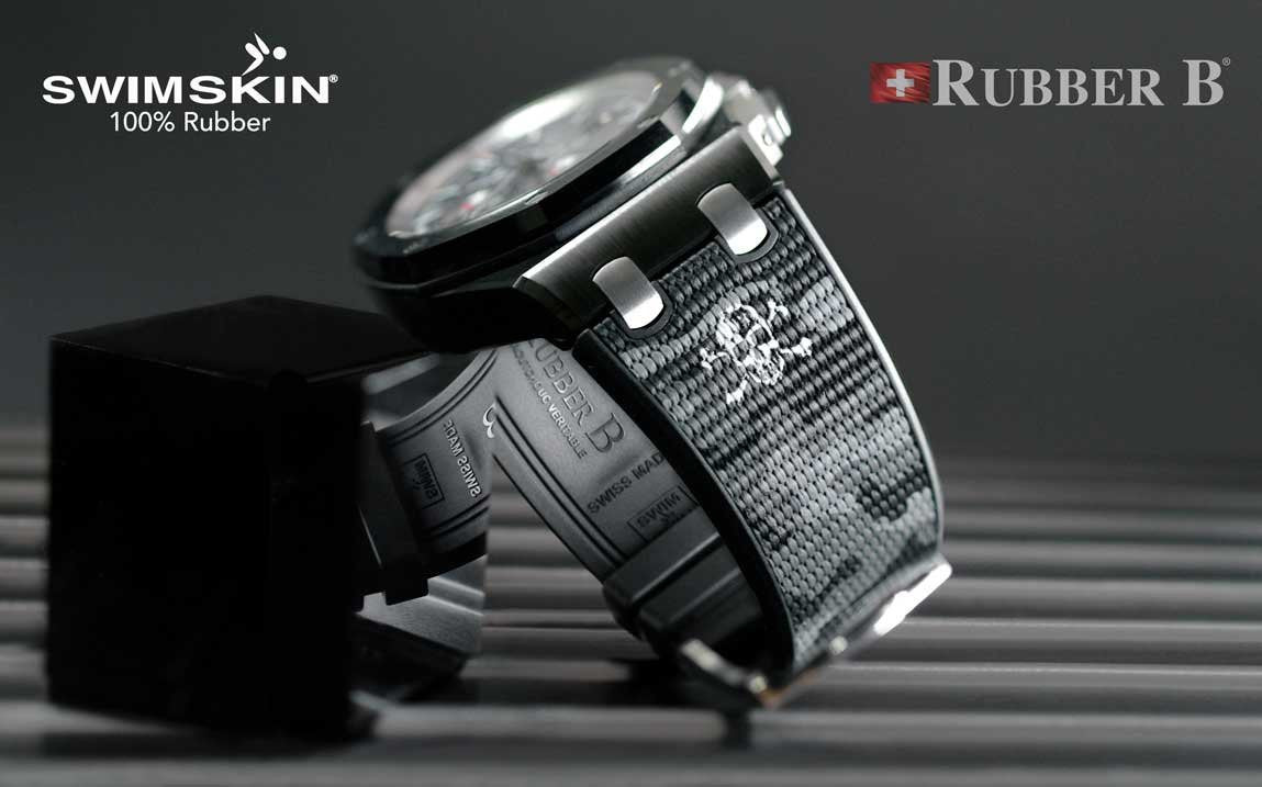 Rubber B strap SwimSkin Twill  APC44 Urban Camo