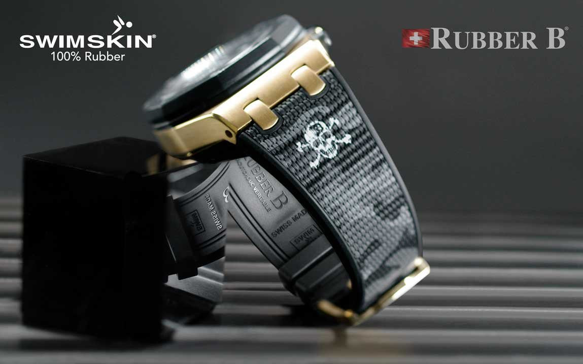 Rubber B strap SwimSkin Twill  APC42 Urban Camo