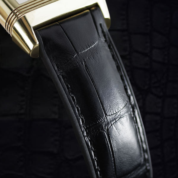 Rubber B strap Alligator SwimSkin Black