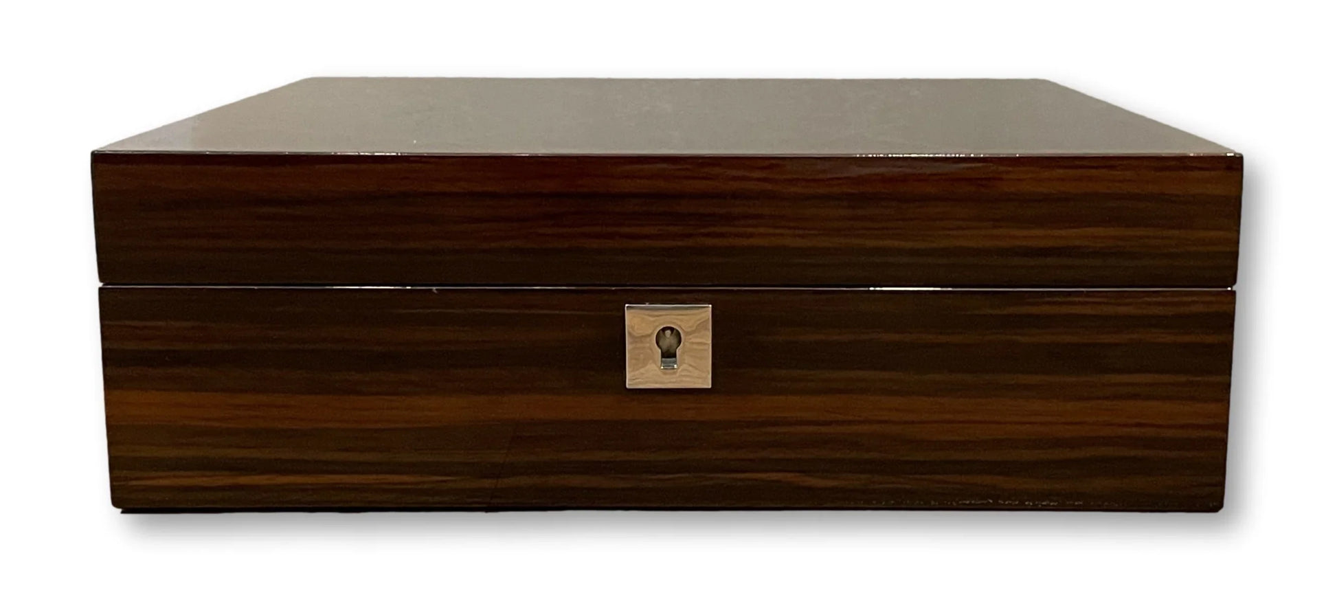 KronoKeeper Marquetry Ebony 12 Watch Box - detail