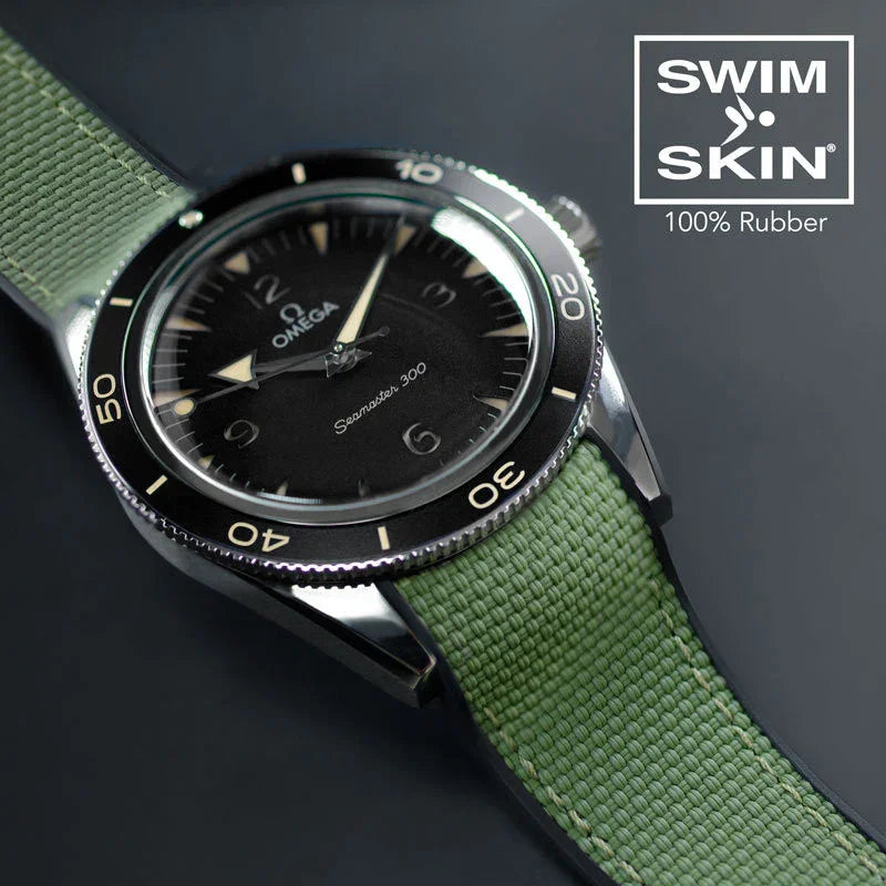 RubberB Ballistic SwimSkin 21mm - Military Green Strap - view 3