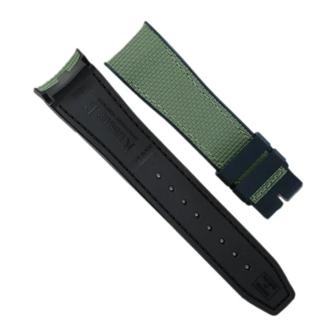 RubberB Ballistic SwimSkin 21mm - Military Green Strap - rubber watch strap
