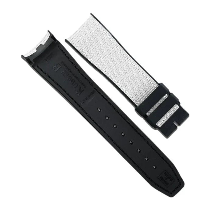 RubberB Ballistic SwimSkin 21mm - White Strap - rubber watch strap