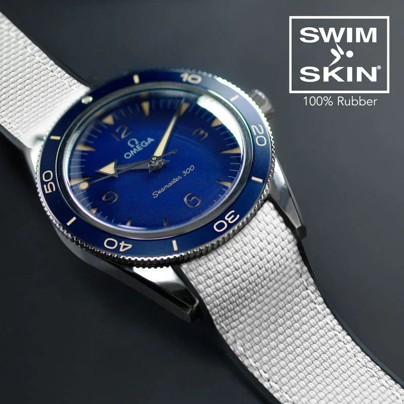 RubberB Ballistic SwimSkin 21mm - White Strap - view 3