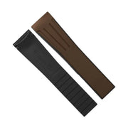 RubberB M110 Brown/Black Strap - rubber watch strap