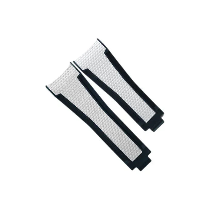 RubberB Swimskin Ballistic White Strap - rubber watch strap