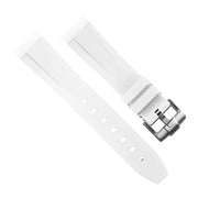 RubberB M113 White with buckle Strap - rubber watch strap