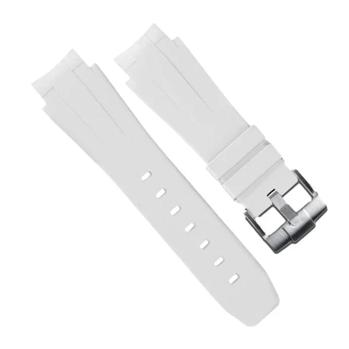RubberB M207 strap White with buckle for DSSD 126660 - rubber watch strap
