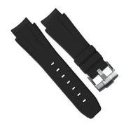 RubberB M107 Black with buckle Strap - rubber watch strap
