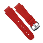 RubberB M107 Red with buckle Strap - rubber watch strap