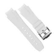 RubberB M107White with buckle Strap - rubber watch strap