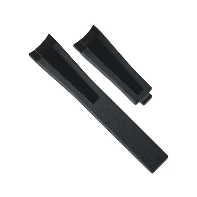 Rubber B Strap M216 Black/ Tuxedo velour - rubber watch strap