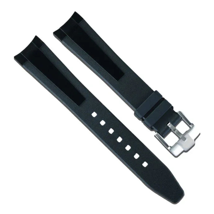 Rubber B Strap M316 Tuxedo Velour with buckle - rubber watch strap