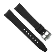 Rubber B Strap M317 Black with buckle - rubber watch strap