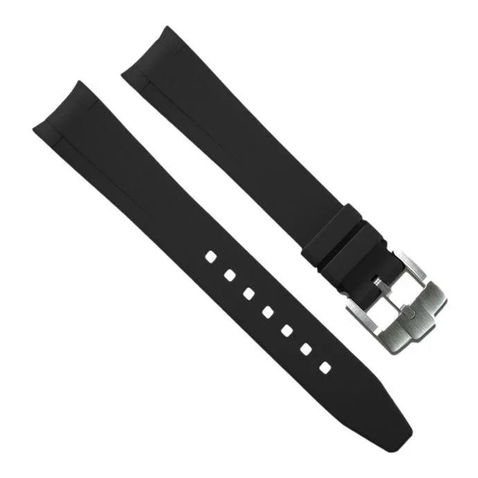 Rubber B Strap M317 Black with buckle - rubber watch strap