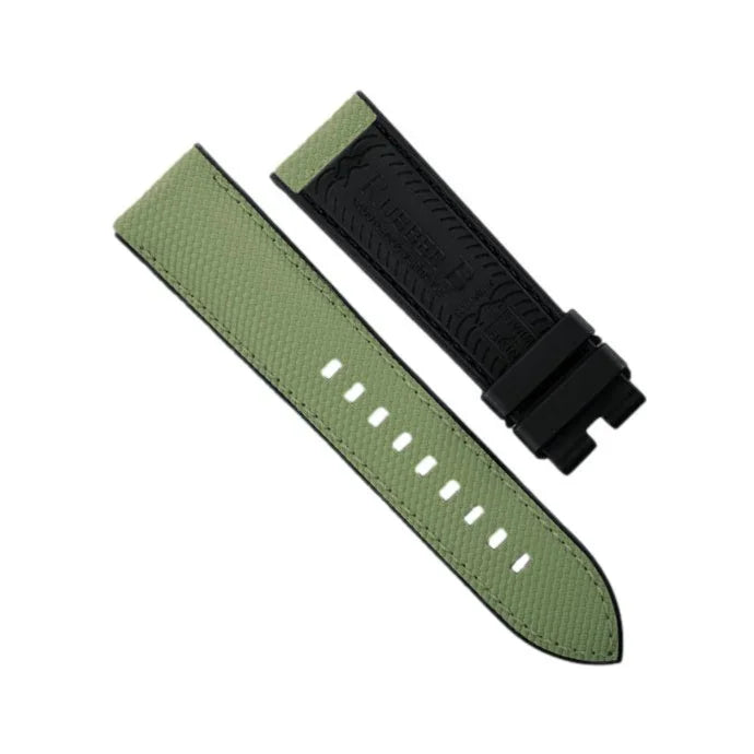 RubberB Ballistic SwimSkin PS22 - Military Green Strap - rubber watch strap
