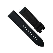 RubberB Ballistic SwimSkin PS24 Black Strap - rubber watch strap