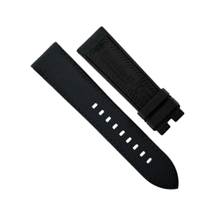 RubberB Ballistic SwimSkin PS24 Black Strap - rubber watch strap