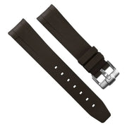 RubberB T801 Brown with buckle Strap - rubber watch strap