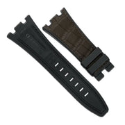 RubberB APC42 Alligator SwimSkin Brown Strap - alligator leather watch strap