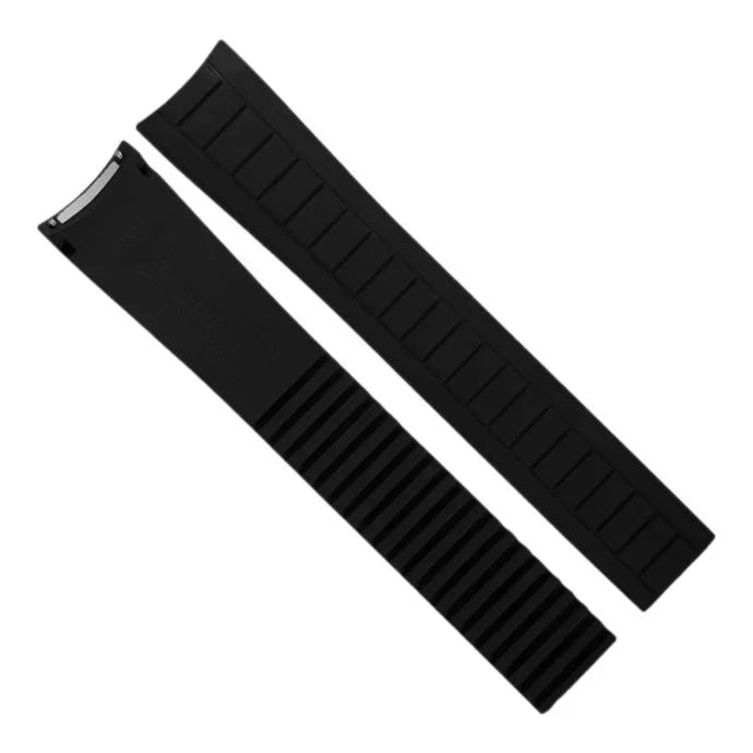 RubberB PK22 Jet Black Strap - rubber watch strap