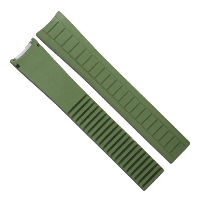 RubberB PK22 Military Green Strap - rubber watch strap