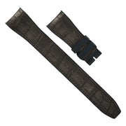 RubberB Alligator SwimSkin for IWC Big pilot - Espresso Brown Strap - alligator leather watch strap