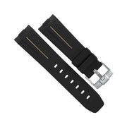 RubberB Strap Luminor 44 mm Black/Tan - rubber watch strap