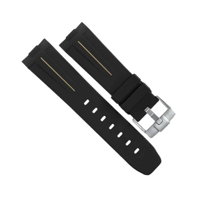 RubberB Strap Black/Sand for Luminor 44 mm 1950 Type II - rubber watch strap