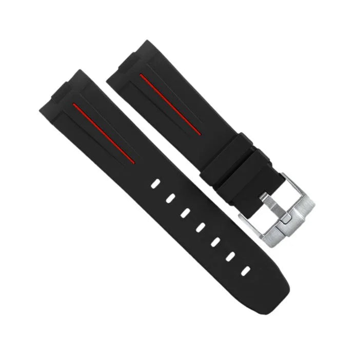 RubberB Strap Black/red Luminor 44 mm 1950 Type II - rubber watch strap