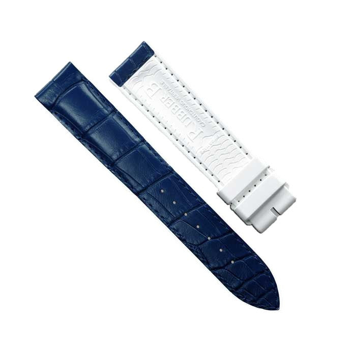 Rubber B strap Alligator SwimSkin White/Navy