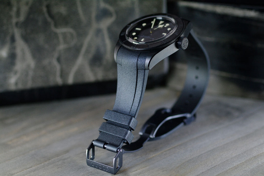 RubberB strap T805 for Tudor Black