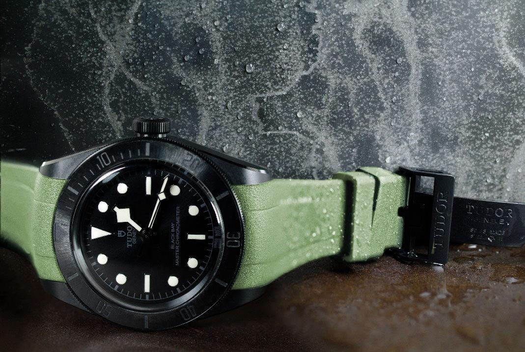 RubberB T805 for Tudor Military Green Strap - detail