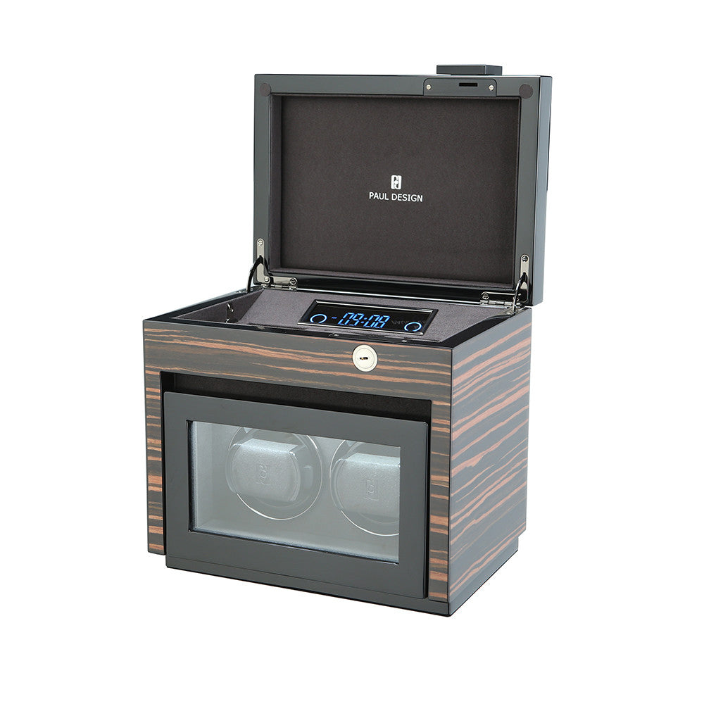 Paul Design - Gentleman 2+3 Watch Winder & Extra storage for 3 watches