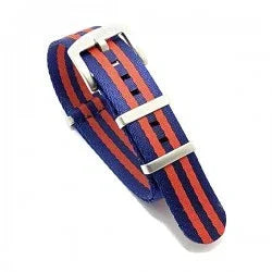 Seat Belt Nato - Dark blue/Red - NATO nylon watch strap