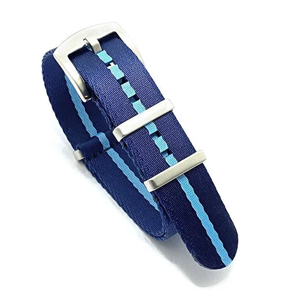 Seat Belt Nato - Dark blue/Light blue - NATO nylon watch strap