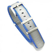 Seat Belt Nato - Blue/Grey - NATO nylon watch strap
