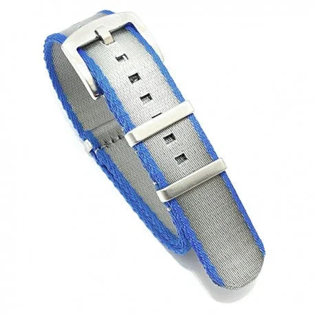 Seat Belt Nato - Blue/Grey - NATO nylon watch strap