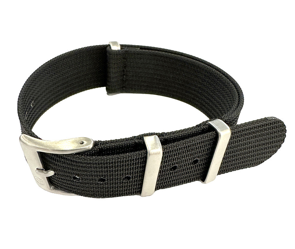 KronoKeeper ribbed nato strap - Black