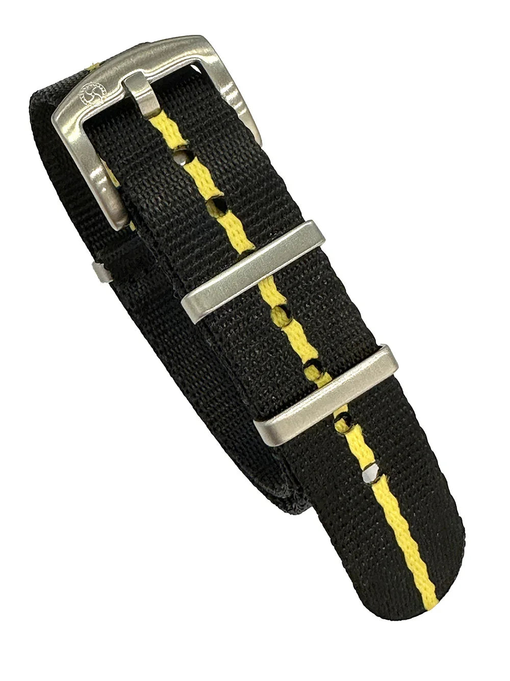 Seat Belt Nato - Black/Yellow - NATO nylon watch strap