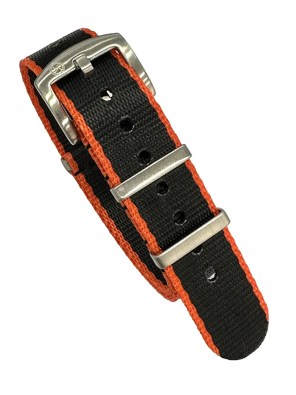 Seat Belt Nato - Black/Orange - NATO nylon watch strap