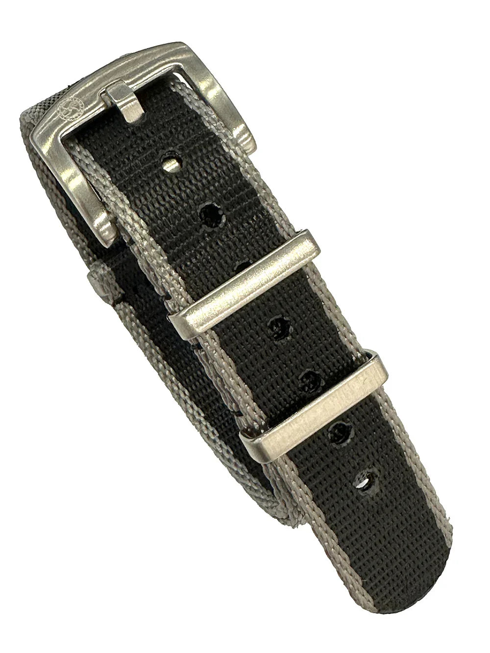 Seat Belt Nato - Grey/Black - NATO nylon watch strap