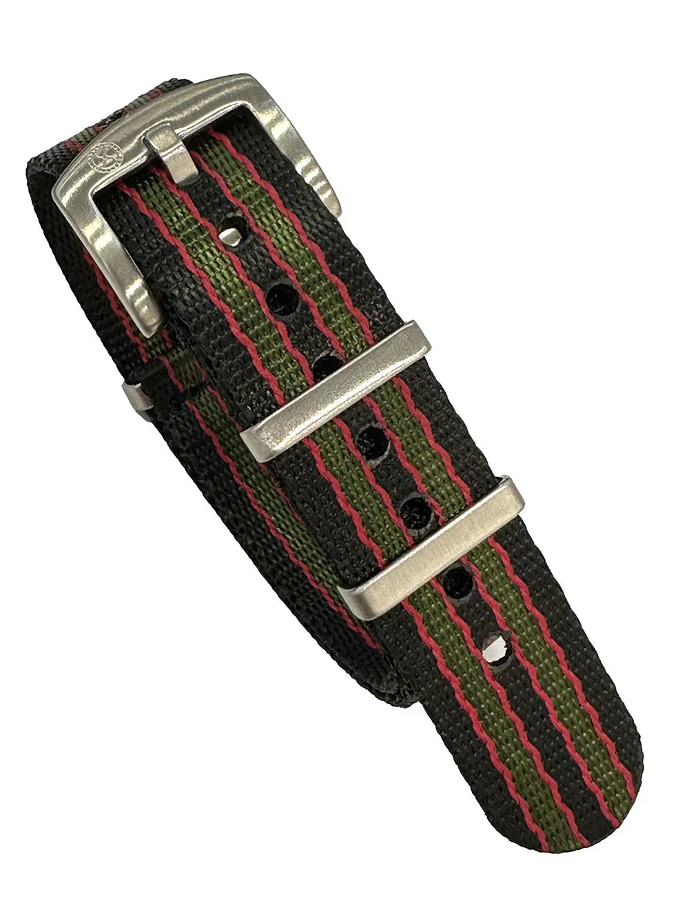 Seat Belt Nato - Bond Black/Red/Khaki - NATO nylon watch strap