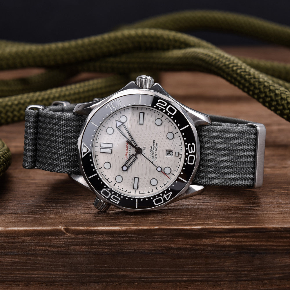 KronoKeeper ribbed nato strap -grey