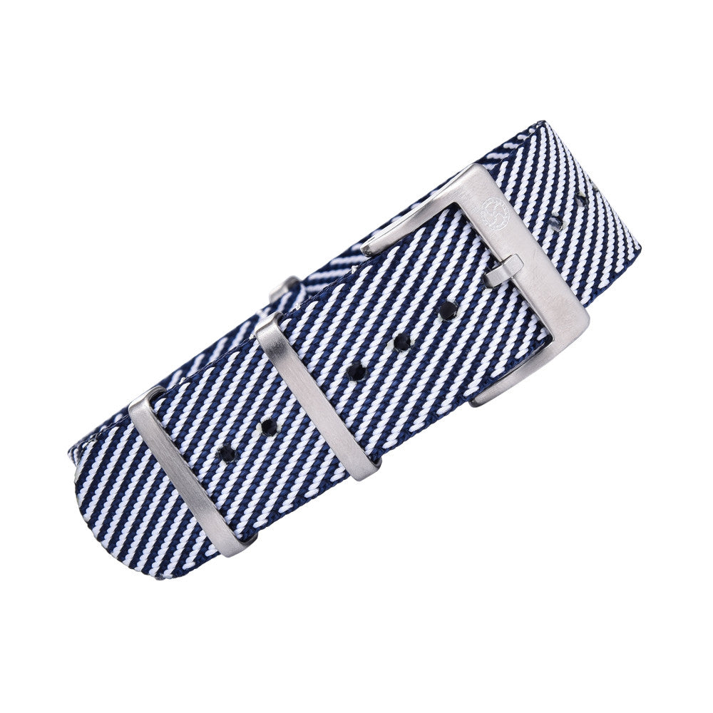 Premium nato strap - Navy/White
