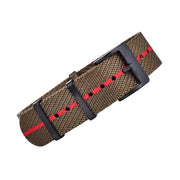 Premium nato strap PVD buckle - Olive/Red