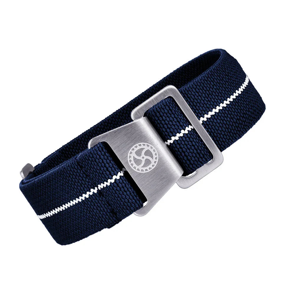 Parachute strap - Navy/White - NATO nylon watch strap