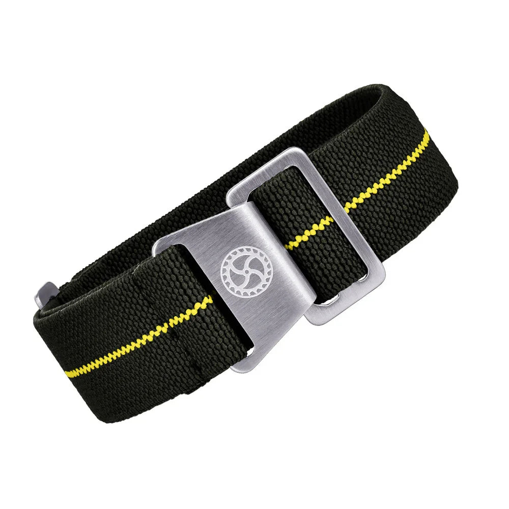 Parachute strap - Green/Yellow - NATO nylon watch strap