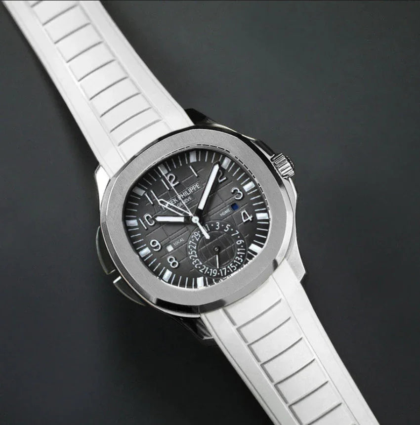 RubberB PK33 Arctic White Strap - rubber watch strap
